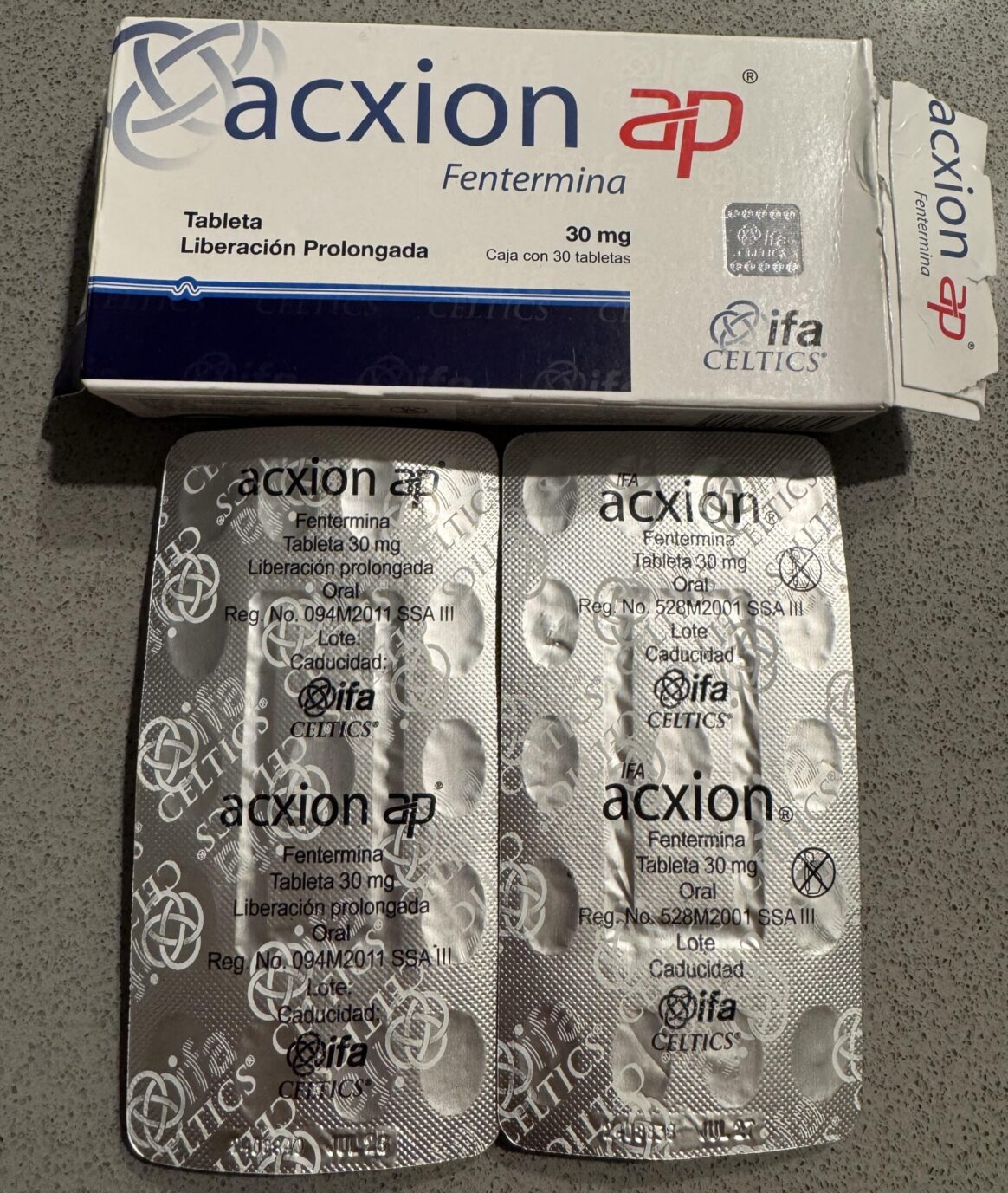 Acxion 30mg pills